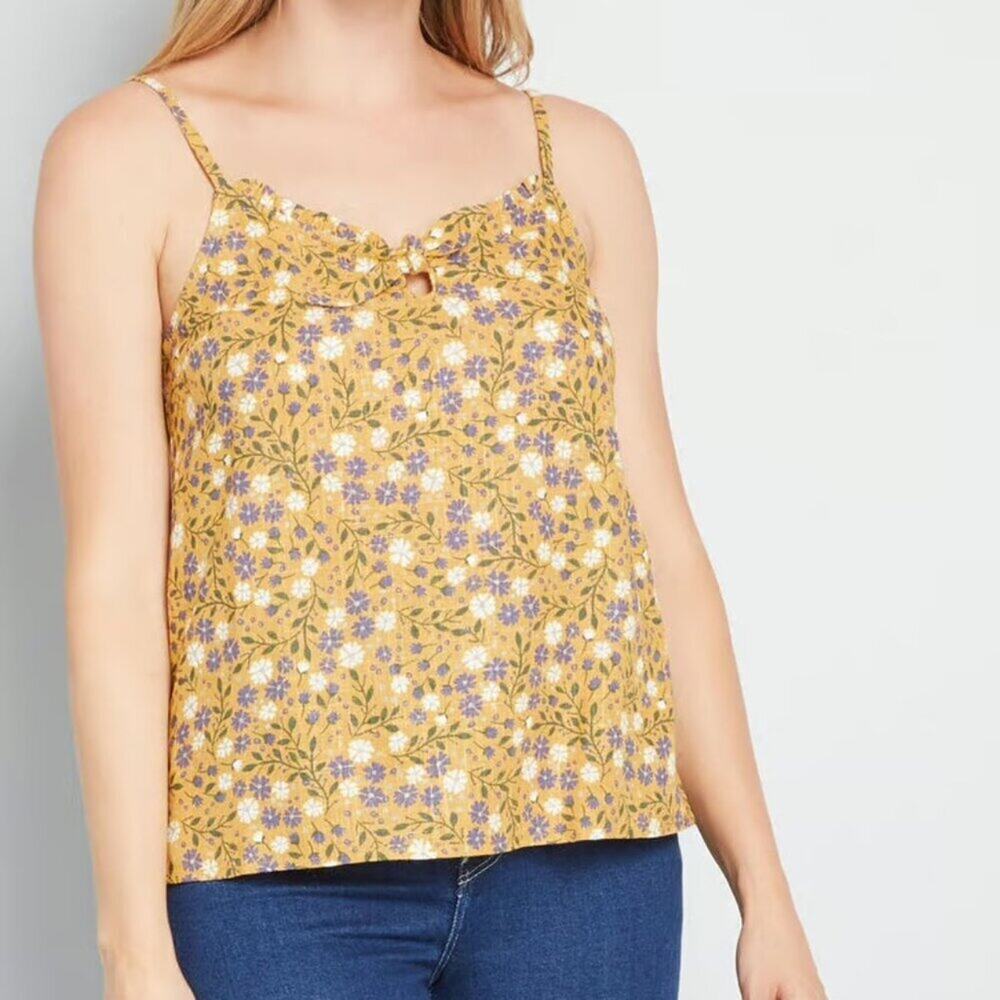 Modcloth Spruced Up Summer Sleeveless Top - EUC - XL